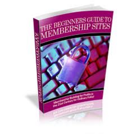 Product picture The Beginners Guide to Membership Sites PLR